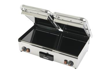 Hallco MEMT17060 Double Flat Ceramic Electric Panini/Contact Grill