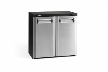 Gamko MG3/250CS Solid Double Door Hinged Undercounter Bottle Cooler - S/S Finish