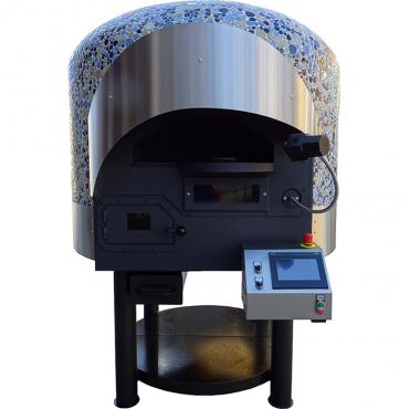 AS Term MIX100RK Compact Wood-Gas Fired Rotating Base Pizza Oven 6 x 12