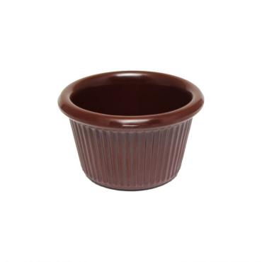 Thunder Group ML507C1 Chocolate Fluted Ramekin 44ml