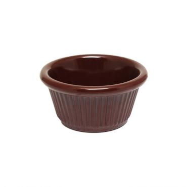 Thunder Group ML531C1 Chocolate Fluted Ramekin 89ml