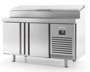 Infrico MR1620EN Commercial 2 Door Refrigerated Prep Counter With Raised Collar
