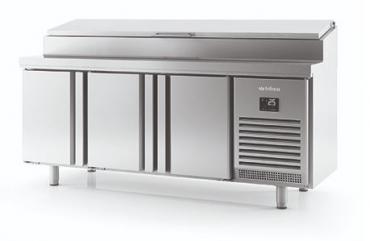 Infrico MR2190EN 3 Door Refrigerated Prep Counter With Raised Collar