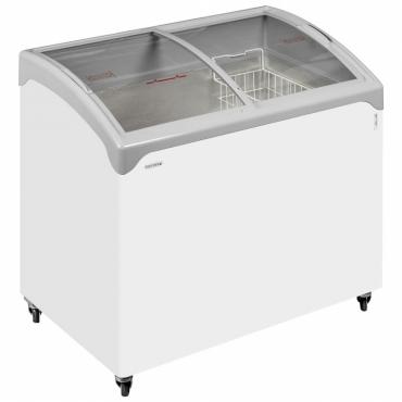 Tefcold NIC300SCEB Sliding Curved Glass Lid Chest Freezer -  327 Litre