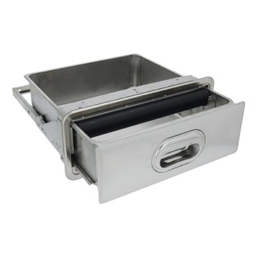 Biepi Recessed Stainless Steel Knock Box Drawer