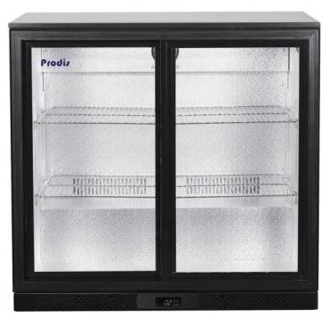 Prodis NT2BSLOLE Low Energy Low Profile Double Sliding Door Bottle Cooler