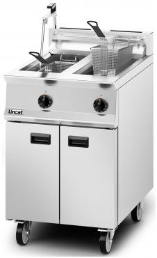 Lincat Opus 800 OG8111/OP/N Twin Tank Natural Gas Fryer with Filtration Pump - 2 x 14 Litre Tanks