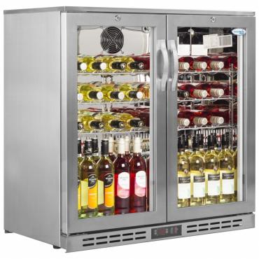 Interlevin PD20HSS - Double Door Bottle Cooler - Stainless Steel