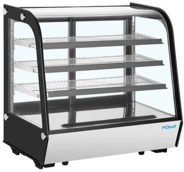 Polar PG027 G-Series Rounded Glass Countertop Display Fridge 185Ltr