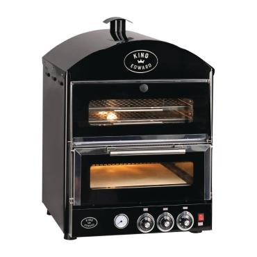 King Edward Pizza King Single Deck Pizza Oven with Warmer - PK1W