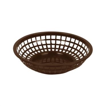 Thunder Group PLBK008B Brown Round Fast Food Basket 203mm