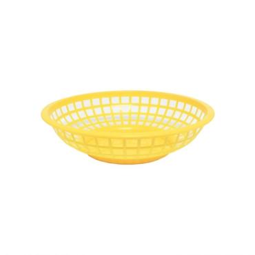 Thunder Group PLBK008Y Yellow Round Fast Food Basket 203mm