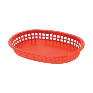 Thunder Group PLBK1034R Red Oblong Fast Food Basket 273mm