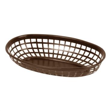 Thunder Group PLBK938B Brown Oval Fast Food Basket 238mm