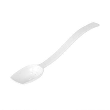 Thunder Group PLBS110WH White Perforated Polycarbonate Buffet Spoon, 254mm 3/4 Oz (12 Pack)