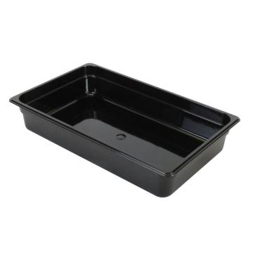 TG - GN 1/1, 100mm Deep 13Ltr Gastronorm Container, Black Polycarbonate