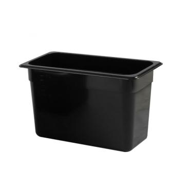 TG - GN 1/3, 200mm Deep, 7Ltr Gastronorm Container, Black Polycarbonate