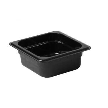 TG - GN 1/6, 65mm Deep, 1.05Ltr Gastronorm Container, Black Polycarbonate