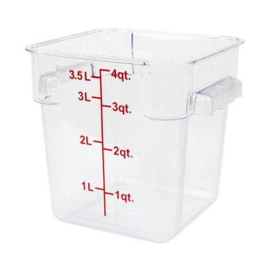 Thunder Group PLSFT004PC Polycarbonate Square Food Storage Container 3.8Ltr