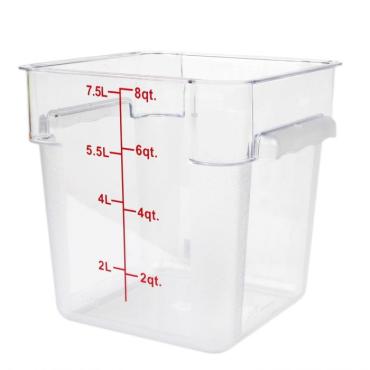 Thunder Group PLSFT008PC Polycarbonate Square Food Storage Container 7.6Ltr