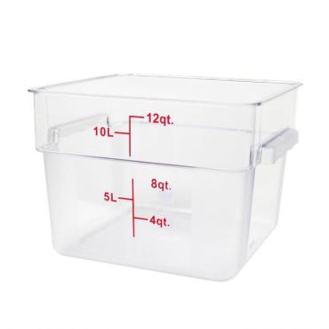 Thunder Group PLSFT012PC Polycarbonate Square Food Storage Container 11.4Ltr