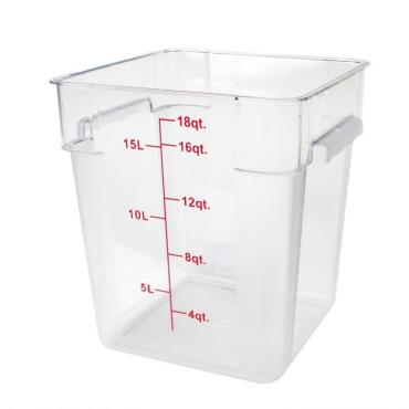 Thunder Group PLSFT018PC Polycarbonate Square Food Storage Container 17Ltr