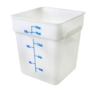 Thunder Group PLSFT018PP Polypropylene Square Food Storage Container 17Ltr
