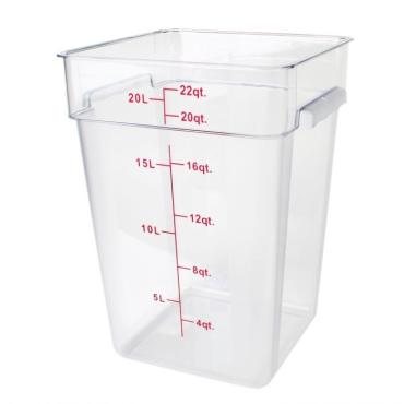 Thunder Group PLSFT022PC Polycarbonate Square Food Storage Container 20.8Ltr