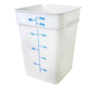 Thunder Group PLSFT022PP Polypropylene Square Food Storage Container 20.8Ltr