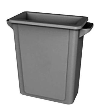 Thunder Group Black 64 Litre Waste Bin