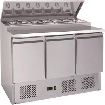 Artikcold PS300 Commercial 3 Door Refrigerated Prep Counter