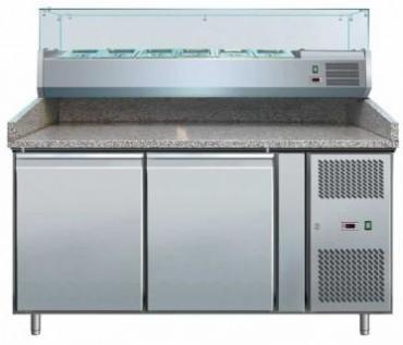 Artikcold PZ2600TN 2 Door Refrigerated Pizza Prep Counter