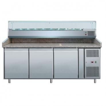 Artikcold PZ3600TN 3 Door Refrigerated Pizza Prep Counter