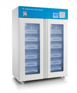 Labcold Large Capacity Double Glass Door Blood Bank Refrigerator RDBG2640MD - 1245ltr