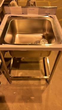 RET36184 - Cater-Wash Stainless Steel Single Bowl Sink - Large 500mm x 500mm Bowl - No Drainer. CK0565