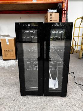 RET50013 - Cater-Cool CK6024 24 Bottle Double Door Dual Zone Commercial Wine Cooler