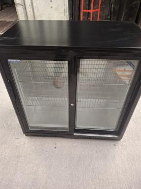 RET51520 - Cater-Cool CK0502LED Double Sliding Door Bottle Cooler With LED Lighting. 900mm.