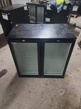 RET51528 - Cater-Cool CK0501LED Commercial Double Hinged Door Bottle Cooler With LED Lighting. 900mm.