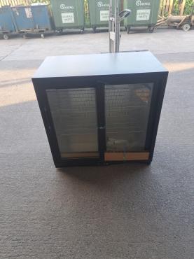 RET51565 - Cater-Cool CK0502LED Double Sliding Door Bottle Cooler With LED Lighting. 900mm.