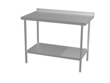 RET52198 - Cater-Fabs Stainless Steel Wall Tables 700mm Deep with 1 Undershelf