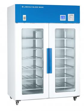 Labcold RSBG2540MD Double Glass Door Blood Bank Refrigerator - 1245ltr