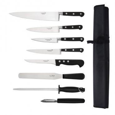 Deglon S004 Sabatier 8 Piece Chefs Knife Set.