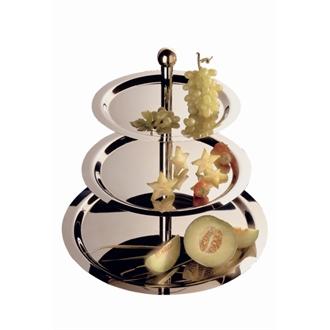 S024 Stainless Steel 3 Tier Afternoon Tea Stand