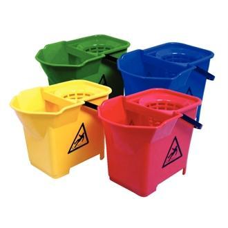 Jantex Colour Coded Mop Buckets Red/Green/Yellow/Blue