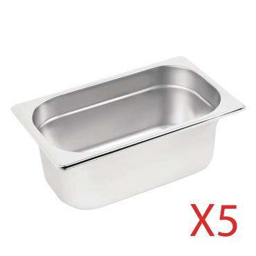Vogue S407 Gastronorm Container Kit 5 x 1/4 
