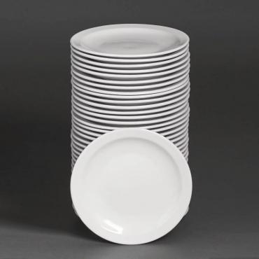 Athena Hotelware wide rimmed plates 228mm- Bulk buy pack of 36 S608