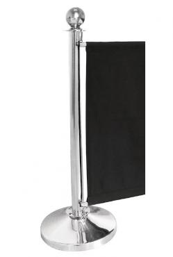 Bolero Stainless Steel Ball Top Barrier Post - S651