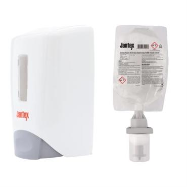 Jantex SA813 Manual Anti-Bacterial Soap Dispenser and Refill Bundle 500ml