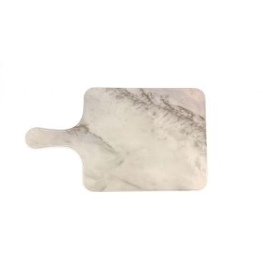 Thunder Group SB608W Melamine Serving Board With Handle (Faux Marble - White Shadow)