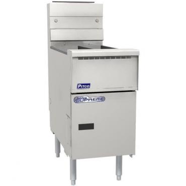 Pitco SE14TS-SSTC Twin Tank Electric Fryer